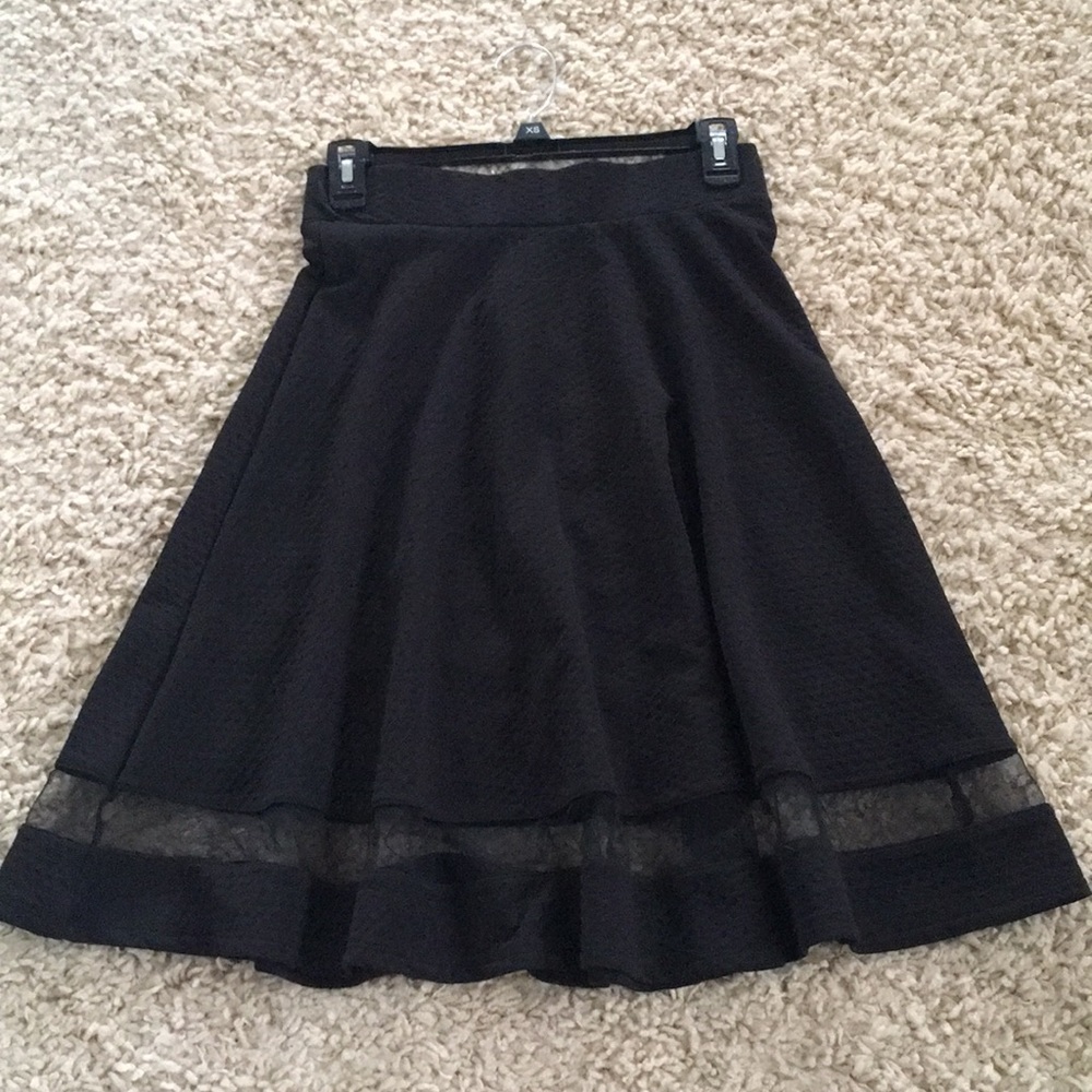 Cute black midi skirt